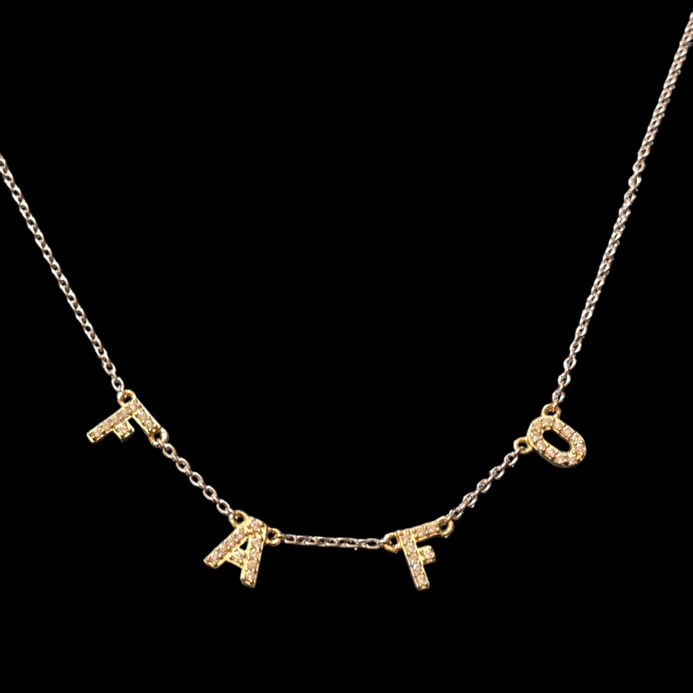 FAFO necklace solid sterling silver F around and find out!
